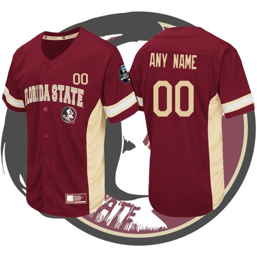 Custom Florida State Seminoles Cardinal Strike Zone College Baseball Jersey