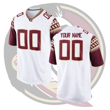 Custom Florida State Seminoles White College Limited Football Jersey
