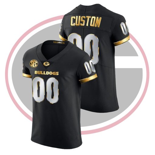 Custom Georgia Bulldogs Black Golden Edition College Football Jersey