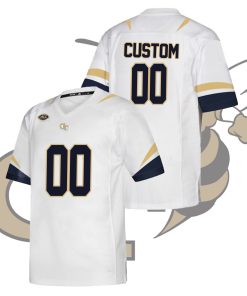 Custom Georgia Tech Yellow Jackets #1 White Premier College Football Jersey