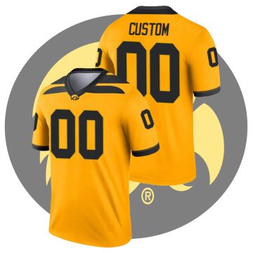 Custom Iowa Hawkeyes Gold Legend Alternate College Football Jersey