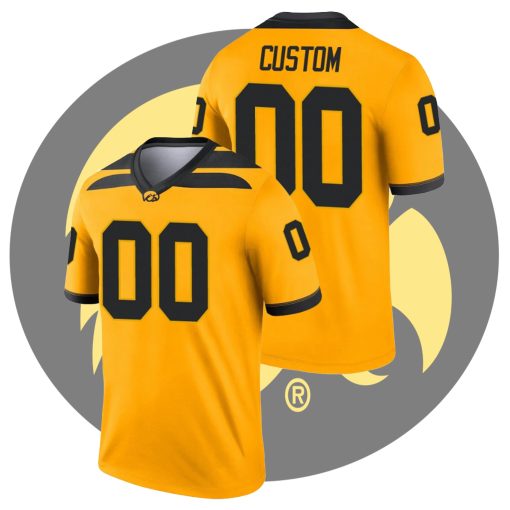 Custom Iowa Hawkeyes Gold Legend Alternate College Football Jersey