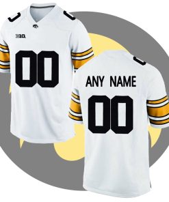 Custom Iowa Hawkeyes White College Limited College Football Jersey