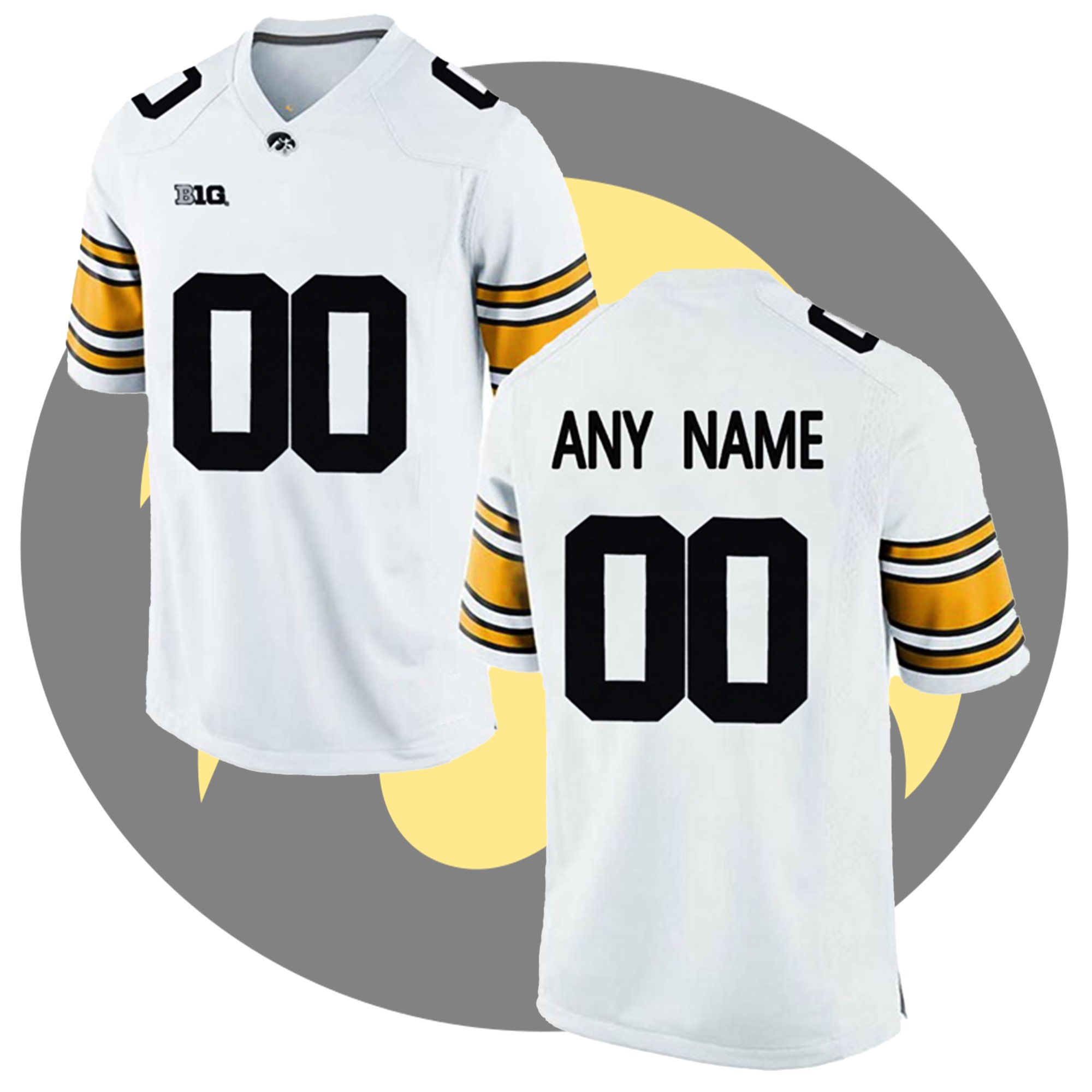 Custom Iowa Hawkeyes White College Limited College Football Jersey Custom Iowa Hawkeyes White College Limited College Football Jersey