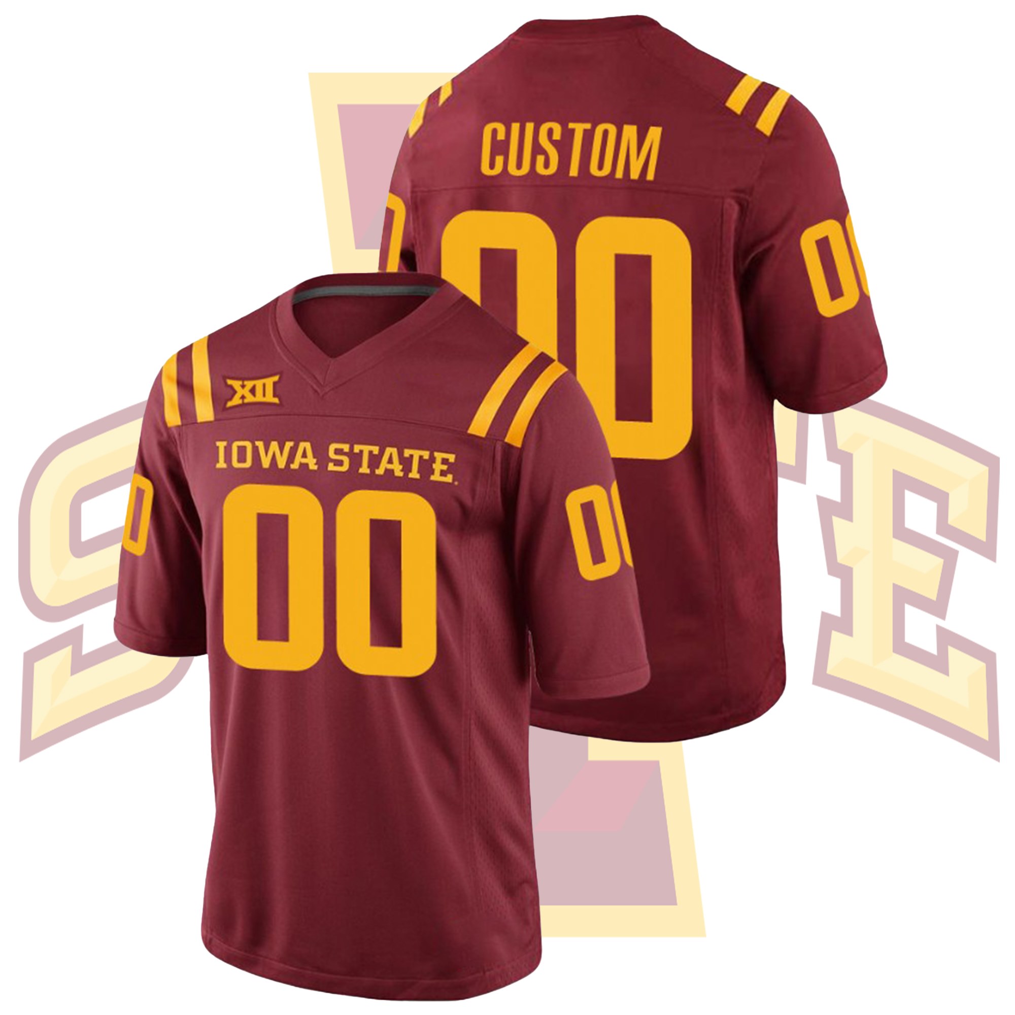 Custom Iowa State Cyclones Cardinal College Football Jersey Custom Iowa State Cyclones Cardinal College Football Jersey