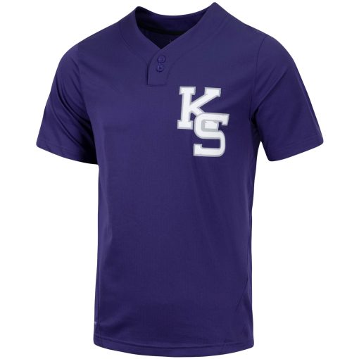 Custom Kansas State Wildcats White Jersey College Baseball Button Up