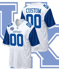 Custom Kentucky Wildcats 2021-22 White College Football Jersey