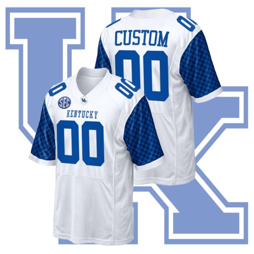 Custom Kentucky Wildcats 2021-22 White College Football Jersey