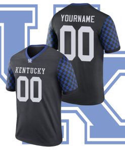 Custom Kentucky Wildcats Black Legend Football Performance Jersey