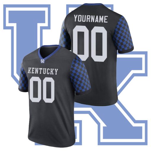 Custom Kentucky Wildcats Black Legend Football Performance Jersey