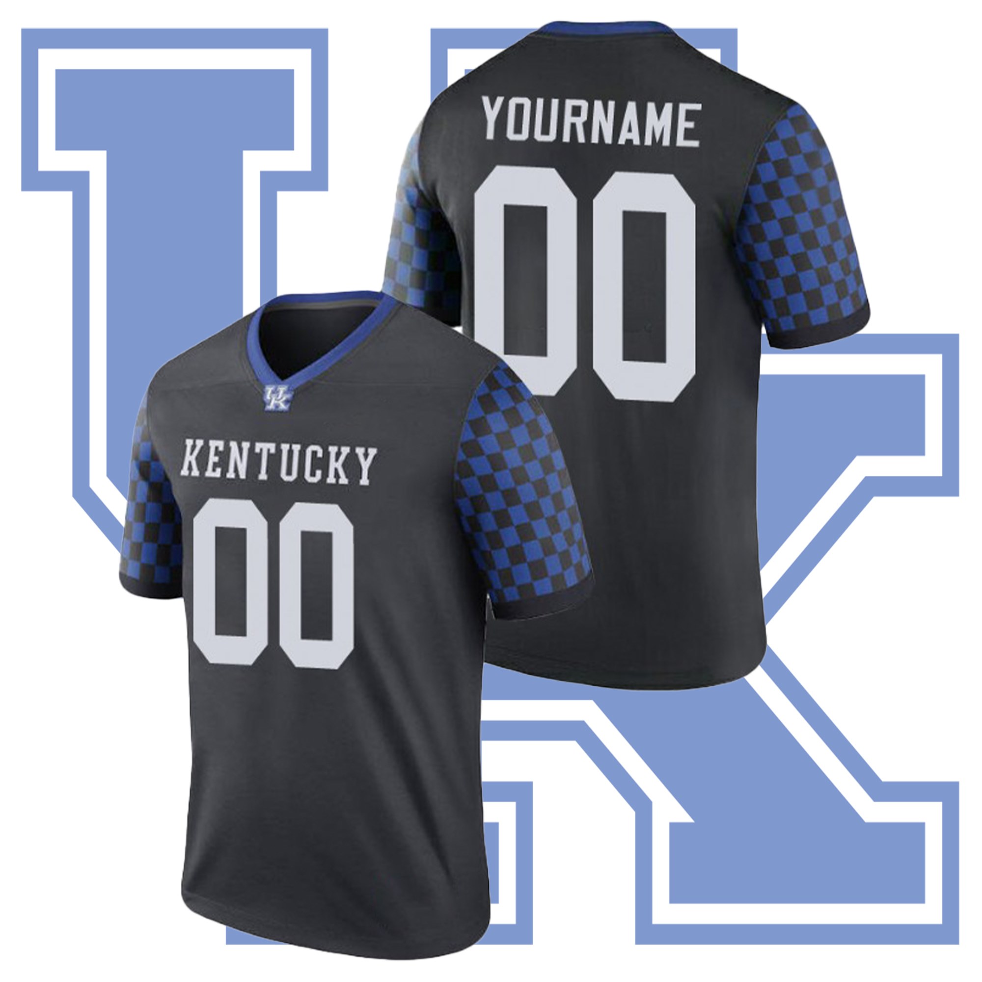 Custom Kentucky Wildcats Black Legend Football Performance Jersey Custom Kentucky Wildcats Black Legend Football Performance Jersey