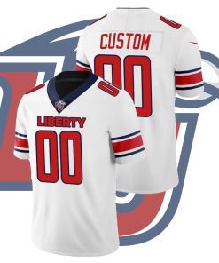 Custom Liberty Flames College Football White Jersey
