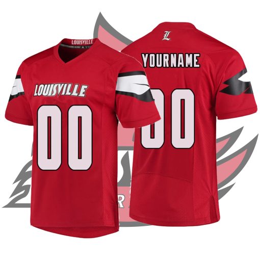 Custom Louisville Cardinals Red College Football Jersey