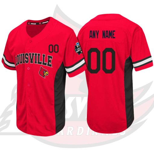 Custom Louisville Cardinals Red Strike Zone College Baseball Jersey