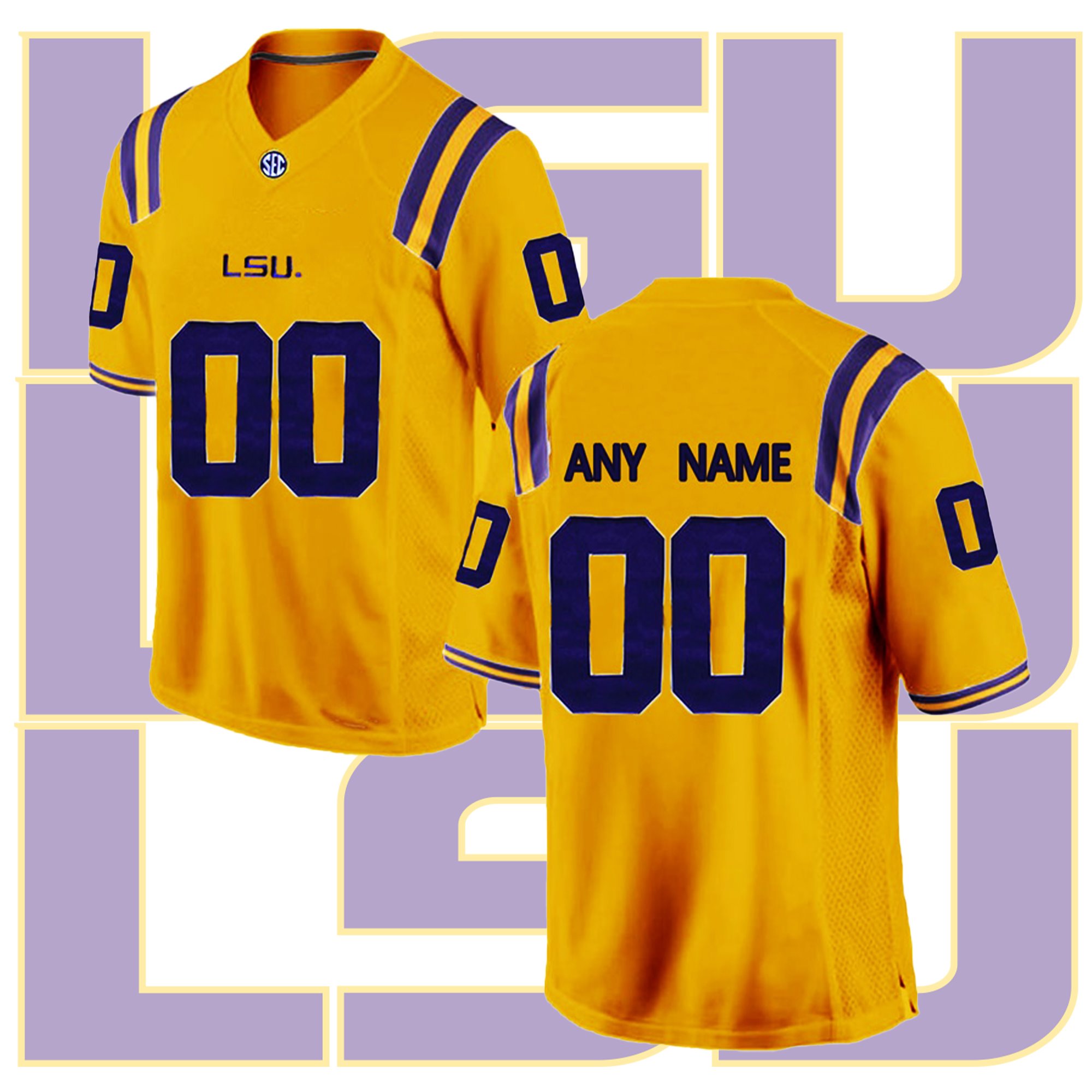 Custom LSU Tigers Gold College Limited College Football Jersey Custom LSU Tigers Gold College Limited College Football Jersey
