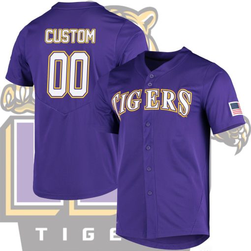 Custom LSU Tigers Purple Vapor Untouchable Elite Jersey College Baseball