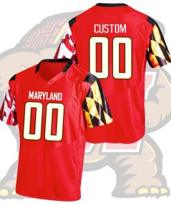 Custom Maryland Terrapins Red College Football Jersey