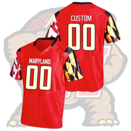 Custom Maryland Terrapins Red College Football Jersey