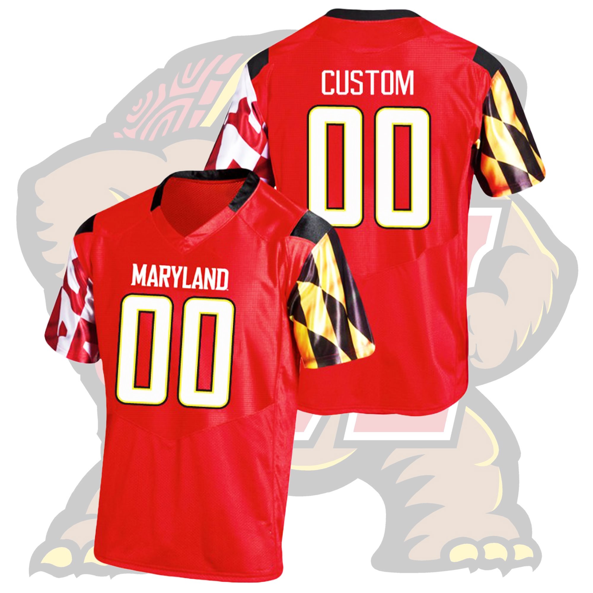 Custom Maryland Terrapins Red College Football Jersey Custom Maryland Terrapins Red College Football Jersey