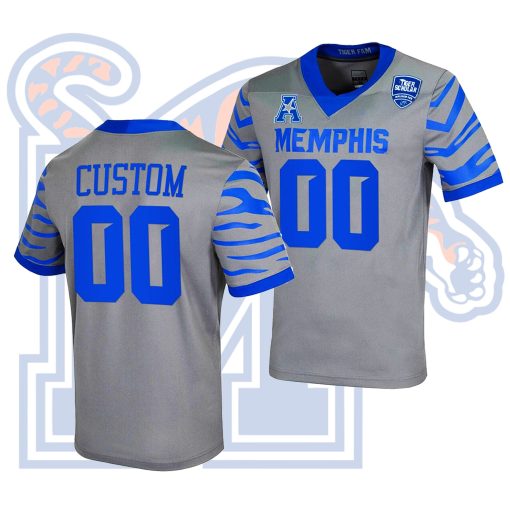 Custom Memphis Tigers Gray College Football Jersey