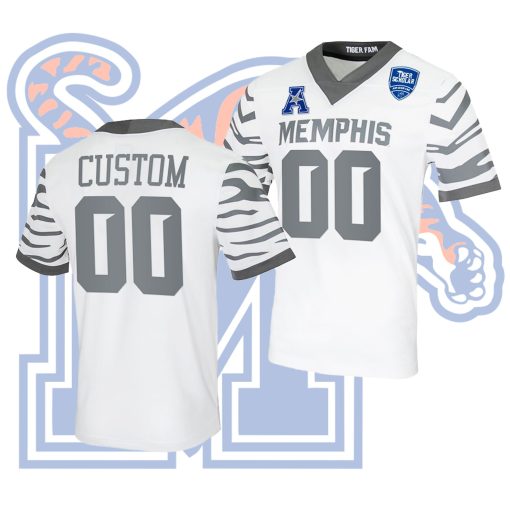 Custom Memphis Tigers White College Football Jersey