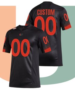 Custom Miami Hurricanes Black Miami Nights 2.0 Premier Strategy College Football Jersey