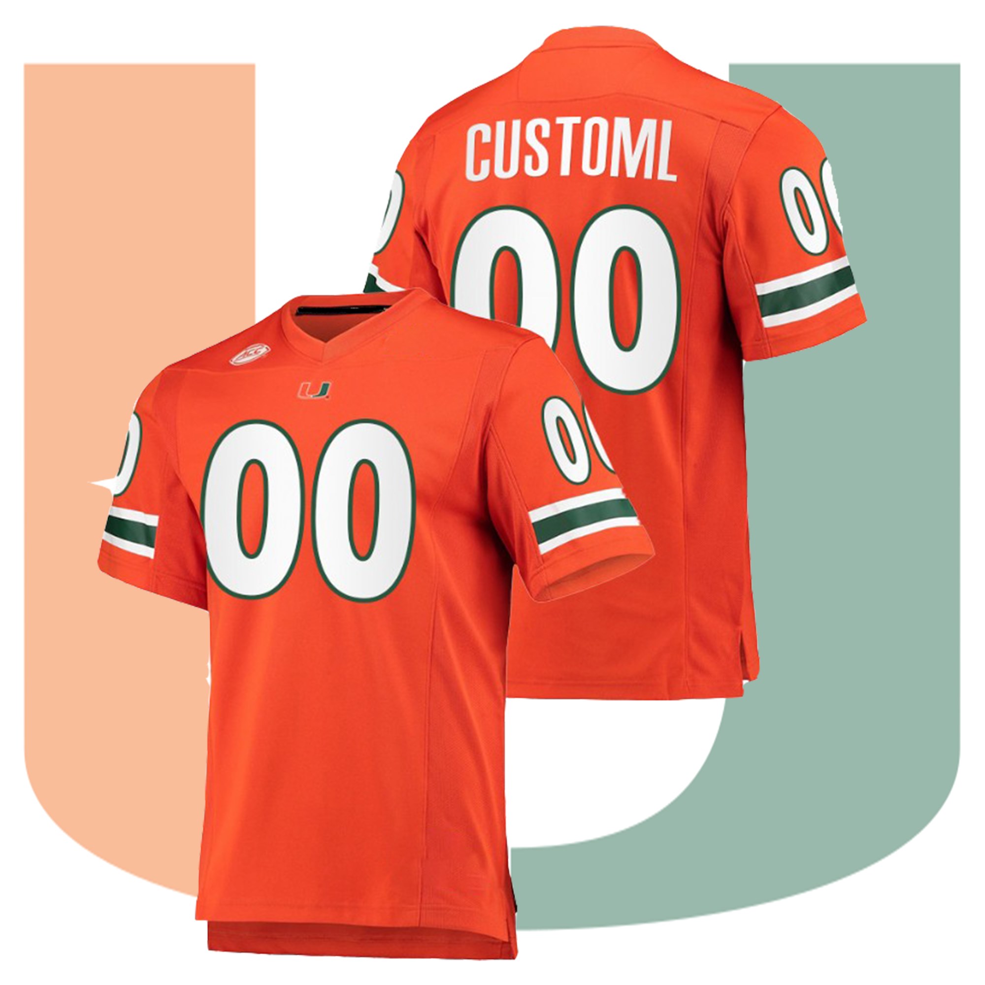 Custom Miami Hurricanes Orange College Football Premier Jersey Custom Miami Hurricanes Orange College Football Premier Jersey