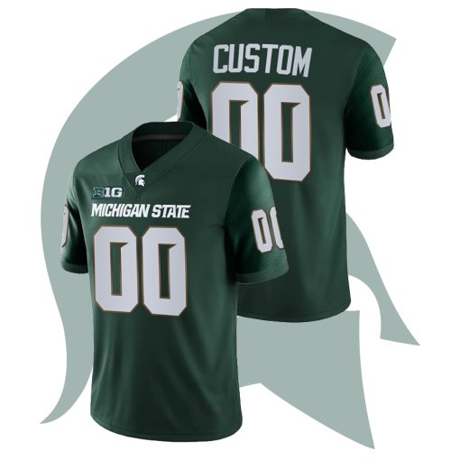 Custom Michigan State Spartans Green College Football Game Jersey