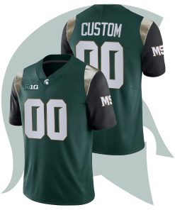Custom Michigan State Spartans Green College Football Limited Jersey