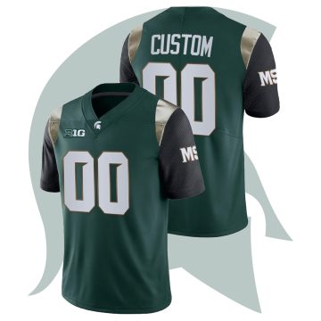Custom Michigan State Spartans Green College Football Limited Jersey