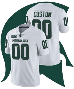 Custom Michigan State Spartans White College Football Limited Jersey