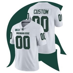 Custom Michigan State Spartans White College Football Limited Jersey