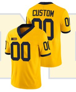 Custom Michigan Wolverines Maize College Football Limited Jersey