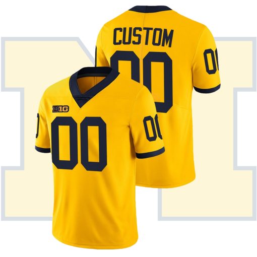 Custom Michigan Wolverines Maize College Football Limited Jersey