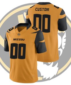Custom Missouri Tigers Gold College Football Game Jersey