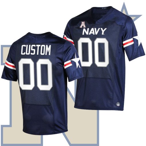 Custom Navy Midshipmen Jersey Navy Fly Navy Rivalry Game College Football Jersey