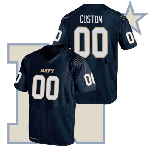 Custom Navy Midshipmen Navy College Football Jersey