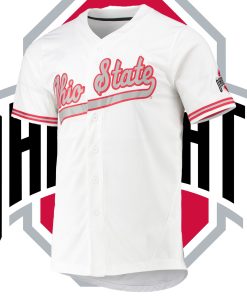 Custom Ohio State Buckeyes College Baseball Jersey - White