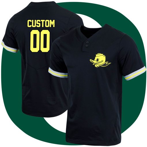 Custom Oregon Ducks Black Jersey College Baseball