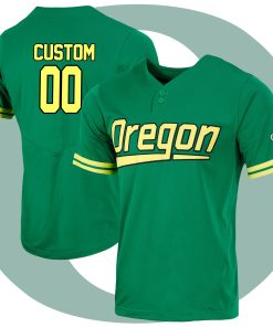 Custom Oregon Ducks Green Jersey College Baseball