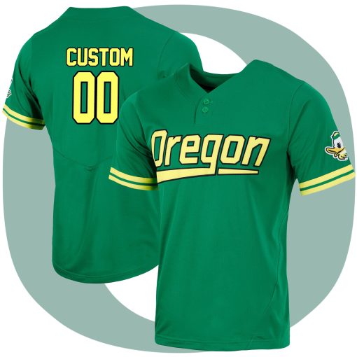 Custom Oregon Ducks Green Jersey College Baseball