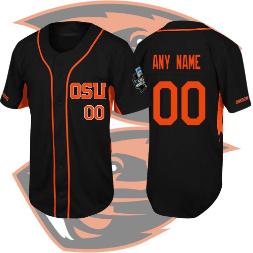 Custom Oregon State Beavers Brown Strike Zone College Baseball Jersey