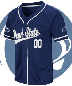 Custom Penn State Nittany Lions Colosseum Turf 'n' Turf Baseball Jersey - Navy