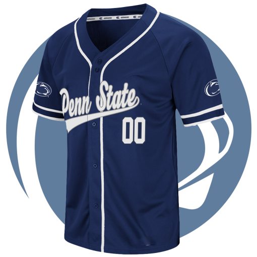 Custom Penn State Nittany Lions Colosseum Turf 'n' Turf Baseball Jersey - Navy