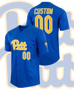 Custom Pitt Panthers College Baseball Royal Jersey
