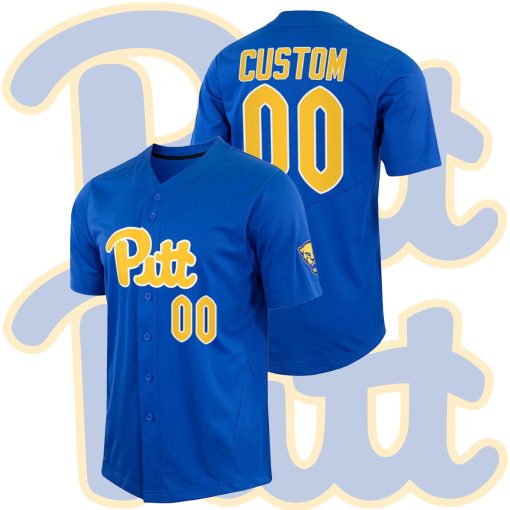 Custom Pitt Panthers College Baseball Royal Jersey