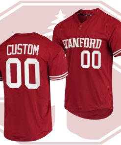 Custom Stanford Cardinal College Baseball Jersey - Cardinal