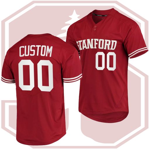 Custom Stanford Cardinal College Baseball Jersey - Cardinal