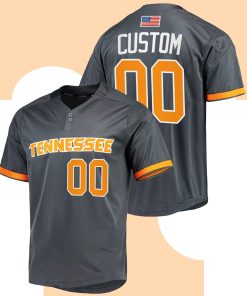 Custom Tennessee Volunteers College Baseball Grey Jersey