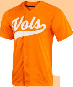 Custom Tennessee Volunteers Full-Button College Baseball Jersey - Orange